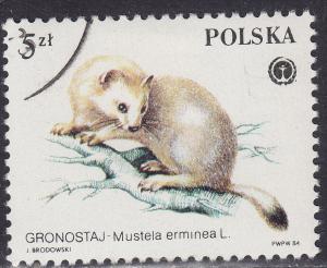 Poland 2652 Protected Animals, Mustela Erminea 5.00zł 1984