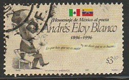 MEXICO 2019, ANDRES ELOY BLANCO, POET. USED. VF. (935)