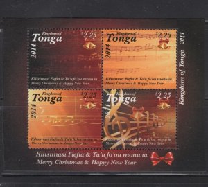 Tonga  #1259  (2014 Christmas sheet) VFMNH CV $9.25