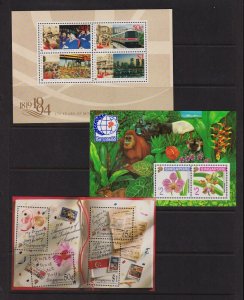 Singapore - 3 Souvenir sheets - Mint, NH