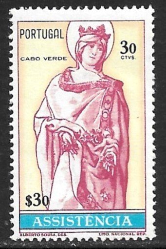 CAPE VERDE 1967-73 30c St Isabel Postal Tax Stamp Sc RA9A MH