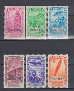 1943 Spanish Colonies Tanger Charity Post Zeppelin Full Set Edifil 17-22 MNH