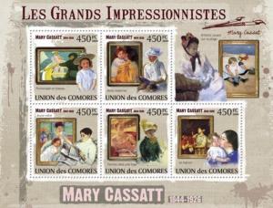 COMORES 2009 SHEET MARY CASSATT IMPRESSIONISTS ART PAINTINGS cm9304a