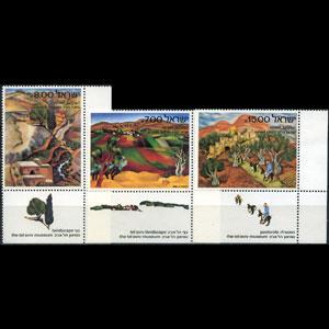 ISRAEL 1982 - Scott# 815-7 Landscapes tab Set of 3 NH