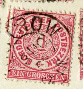 GERMANY; NORTHERN STATES 1860s early classic issue fine used 1gr. value