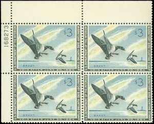 US SCOTT #RW30 DUCK PLATE # BLOCK/4, MINT-XF-OG-NH, SCV $450! garyposner! 