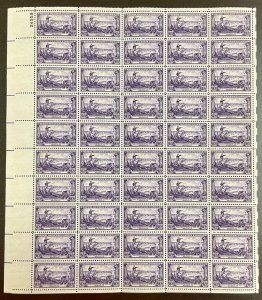 1003  Battle of Brooklyn 175th Anniversary   MNH 3 c Sheet of 50   1951