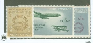 India #336-338 Unused Single (Complete Set)