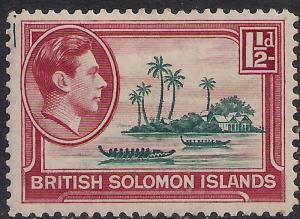 British Solomon Islands 1939 - 51 KGV1 1 1/2d Artificial Islands MM SG 62 ( H...