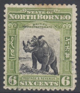 North Borneo Scott 172 - SG282, 1925 Rhinoceros 6c used