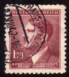 1942, Bohemia and Moravia 1,50K Used, Sc 70