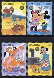 LESOTHO - 1986 - Christmas, Disney Characters - Perf 4v Set - Mint Never Hinged