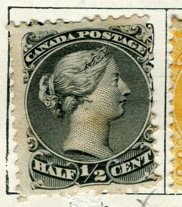 CANADA; 1870s early classic QV Small Head issue used 1/2c. value