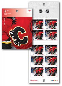 NHL Hockey CALGARY FLAMES Team JERSEY = Booklet of 10 Canada 2013 #2674a MNH