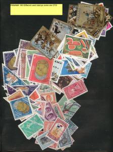 PANAMA used stamp selection of 100 mainly 1950-1970's