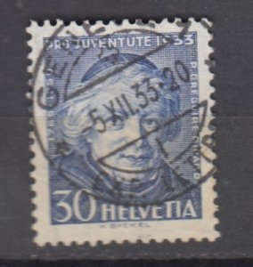 J38729, 1933 switzerland used #b68 hv of set