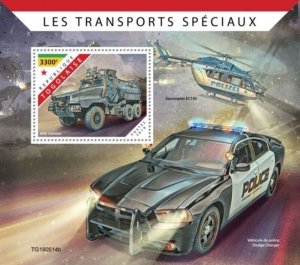 Togo - 2019 Special Transport Vehicles - Stamp Souvenir Sheet - TG190514b