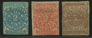 62X1-62X3 Confederate States New Orleans Provisional Lot of 3 Mint Stamp BX5229