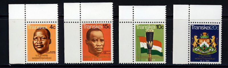 Transkei (South Africa) 1976 Sc#1/4 INDEPENDENCE Set (4) MNH