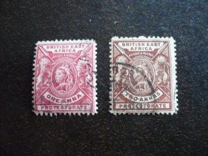 Stamps - British East Africa - Scott# 73,75 - Used Part Set of 2 Stamps