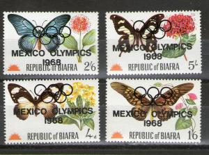 Biafra Butterflies overprints MNH