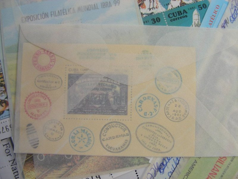 CUBA, Excellent accumulation of Souvenir Sheets & other Stamps