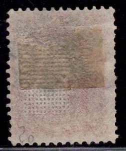 F Grill US Stamp #94 3c Red Washginton F Grill USED SCV $10