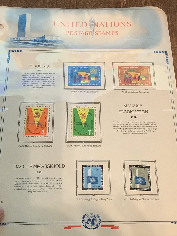 UNITED NATIONS MINT COLLECTION ON ALBUM PAGES