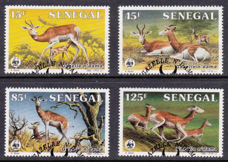 WWF Senegal # 677-680, Ndama Gazelles Used Set