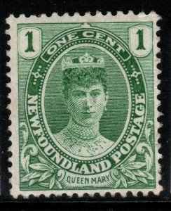 NEWFOUNDLAND SG117 1911 1c YELLOW-GREEN MTD MINT