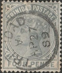 Trinidad, #71 Used,  From 1883-84   hinge remnants   SON