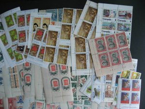 Canada 200 different MNH plate blocks, 1940s to 1970s era, nice group here!