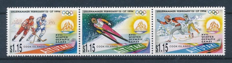 [116601] Aitutaki 1994 Olympic Winter Games Lillehammer  MNH