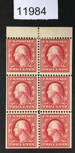 MOMEN: US STAMPS # 375a MINT OG H BOOKLET POS.J $125 LOT #11984