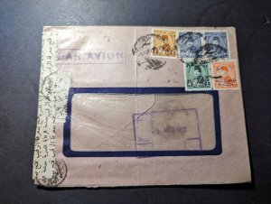 1945 Censored Egypt Airmail Cover Cairo