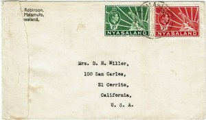 Nyasaland 1941 Malamulo cancel on cover to the U.S., censored