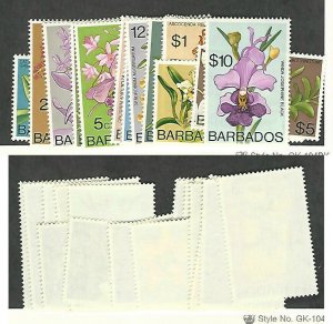Barbados, Postage Stamp, #396-411 Mint LH, 1974-77 Flowers