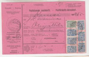 FINLAND,  Parcel Card, 1914, Helsingfors to Orimattila, 125p.