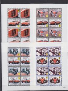 DOMINICA 4 SHEETS RACING CARS FERRARI FORMULA 1 F1