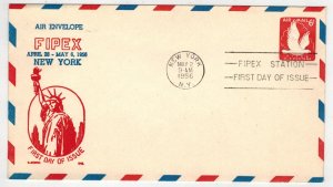 1956 FIPEX EMBOSSED ENVELOPE UC25 AIRMAIL EAGLE SCARCE C W GEORGE