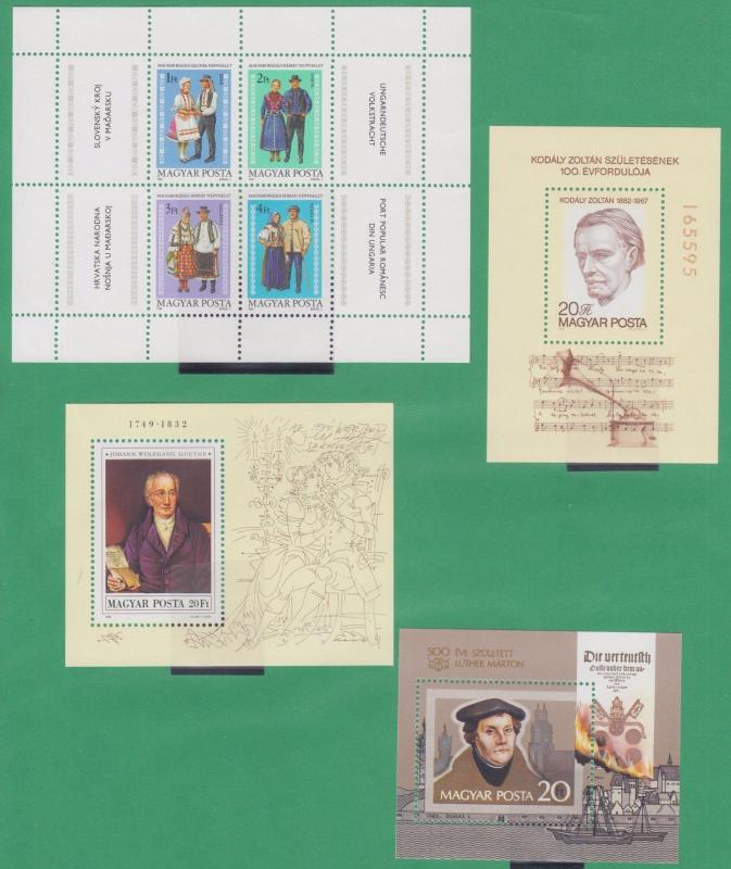 Hungary Sc 2713/2796, MNH. 1981-1983 Souvenir Sheets, 4 different, VF