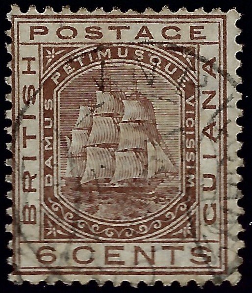 British Guiana #75 SG 129 Used F-VF SCV$15...Fill in British Colony spaces!