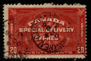 Canada Sc E4 1930 20 c Special Delivery stamp used