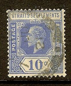 Straits Settlements, Scott #190, 10c King George V, Used