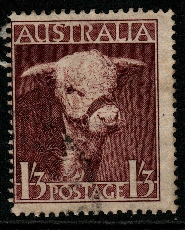 AUSTRALIA SG223 1948 1/3 BROWN-PURPLE FINE USED