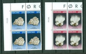 Faroe Islands. 1992. 2 Mnh. 4-Plate Block.  # 229-230.  Geology . Complete Set