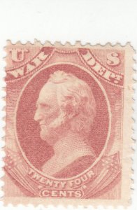 Scott # O91- 24c Rose - Scott - Official Stamps - Mint Hinged - SCV $85.00