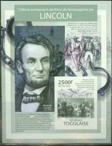 TOGO 2013 LINCOLN 150TH ANNIVERSARY EMANCIPATION PROCLAMATION SOUVENIR SHEET IMP