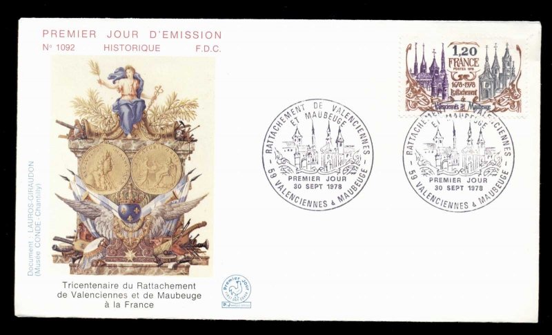 France 1978 Valenciennes & Maubeuge FDC