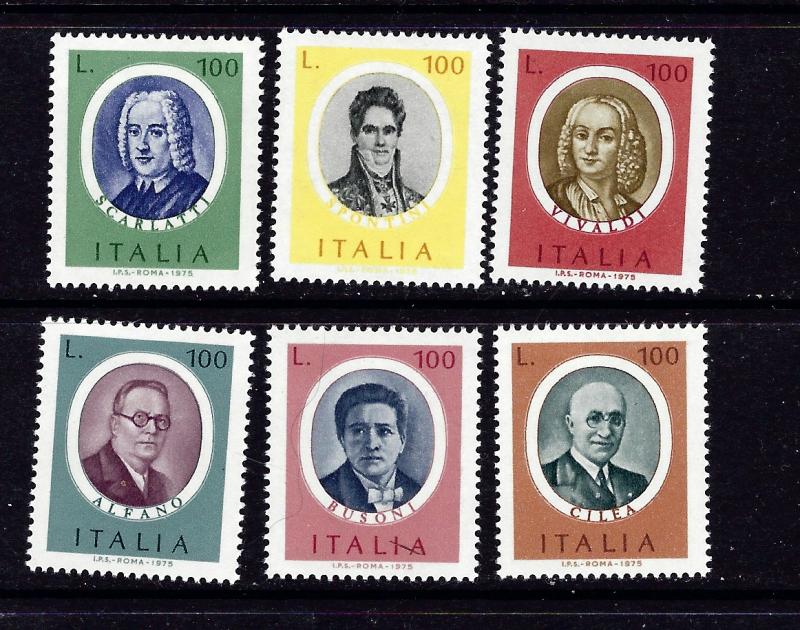 Italy 1204-09 MNH 1975 Portraits